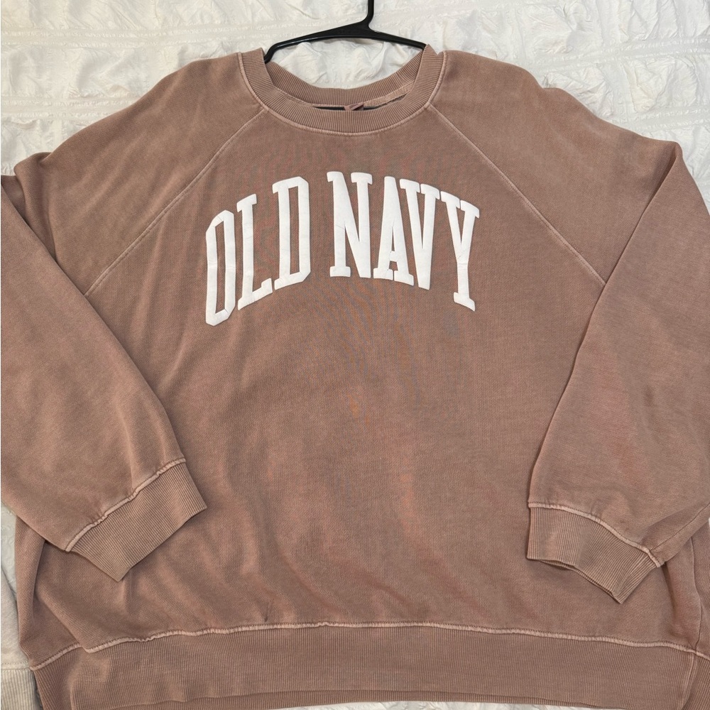 Old Navy Tan Logo Sweatshirt